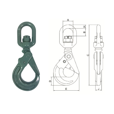 Hook Self-Locking Swivel GR100 AMH 1/2